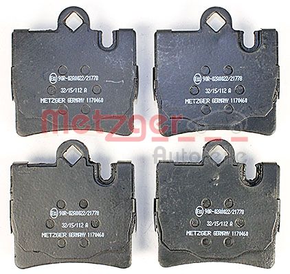 METZGER 1170460 Bremsbelagsatz, Scheibenbremse